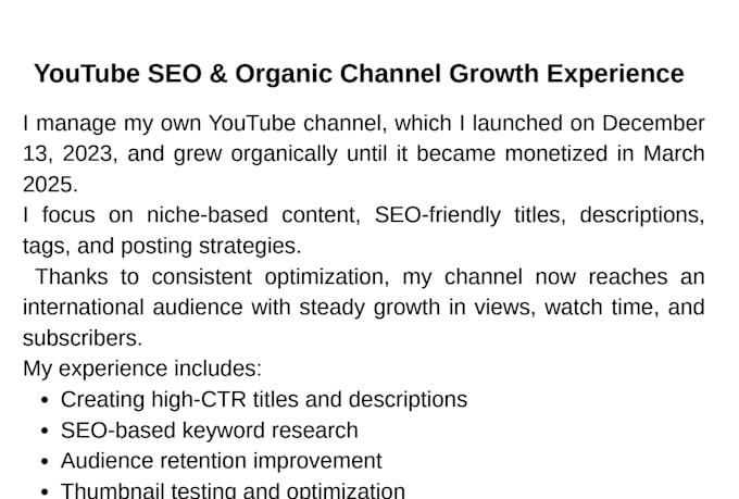 optimize your youtube SEO title, description, tags